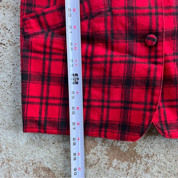 Vtg Guess Georges Marciano Vest Women’s Sz S Red Plaid Button Front 90s Grunge - Picture 5 of 11